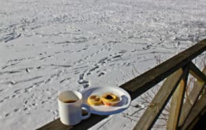 Photo of breakfast overlooking the beach