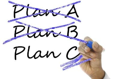 Crossing out Plan A, Plan B